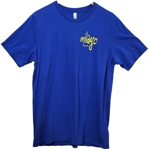 Milagro Tequila Bella Canvas Graphic T-Shirt Mens Large Blue Short Sleeve Agave*